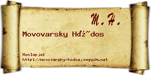 Movovarsky Hódos névjegykártya